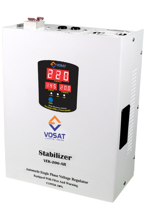  استابیلایزر,استابیلایزر (stabilizer) تک فاز,استابیلایزر تک فاز,استابیلایزر (stabilizer) تکفاز 6kva - 16A (دیواری) 